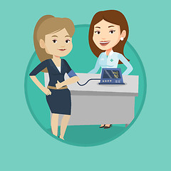 Image showing Blood pressure measurement vector illustration.