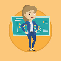 Image showing Bancrupt business woman vector illustration.