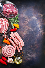 Image showing meat and sausages