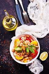 Image showing salad with shrimps