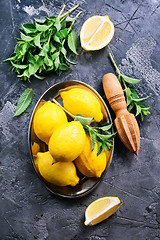 Image showing lemons with mint