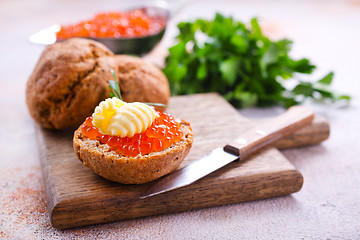 Image showing red caviar