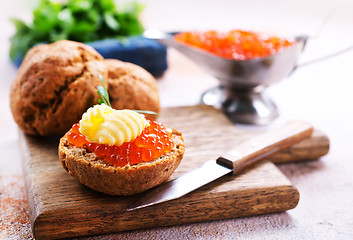 Image showing red caviar