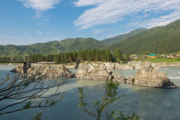 Image showing Fast mountain river Katun