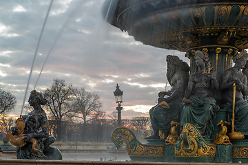 Image showing Fountain at Place de la Concord in Paris 