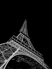 Image showing View of the Eiffel tower in Paris.