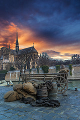 Image showing Old Paris docks