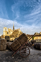 Image showing Old Paris docks