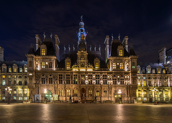 Image showing view of Hotel de Ville (City Hall) in Paris