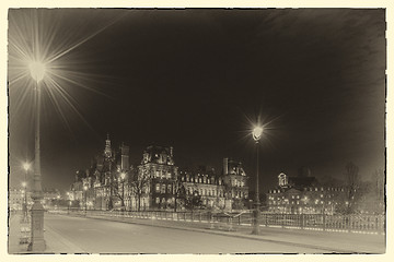 Image showing View on Paris at night