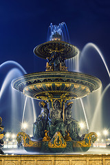 Image showing Fountain at Place de la Concorde in Paris France 