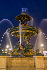 Image showing Fountain at Place de la Concorde in Paris France 