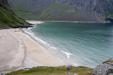 Image showing Kvalvika Beach, Lofoten, Norway