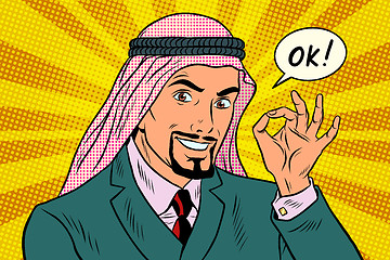 Image showing OK gesture Arab businessman