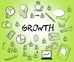 Image showing Growth Icons Means Increase Rise And Growing
