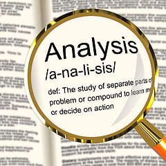 Image showing Analysis Definition Magnifier Showing Probing Study Or Examining