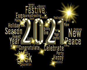 Image showing Two Thousand Twenty-One Means Happy New Year And Annual