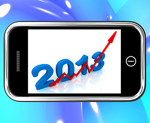 Image showing 2013 On Smartphone Shows Financial Forecasting