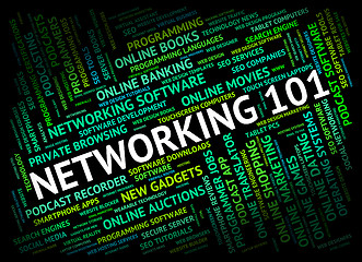 Image showing Networking Word Indicates Global Communications And Introduction