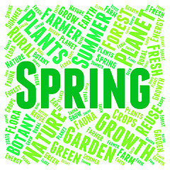 Image showing Spring Word Shows Springtide Warmth And Season