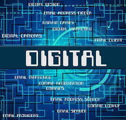 Image showing Digital Word Means Technology Digitally And Www