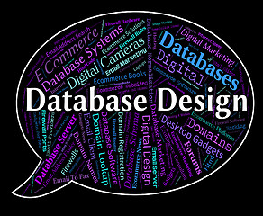 Image showing Database Design Means Computer Word And Designed