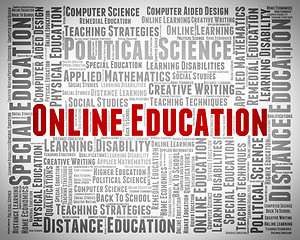 Image showing Online Education Means World Wide Web And College