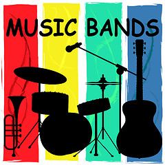 Image showing Music Bands Means Audio Musical And Melody