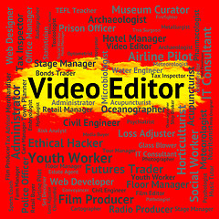 Image showing Video Editor Means Motion Picture And Editing