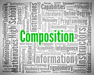 Image showing Composition Word Shows Literary Work And Creation