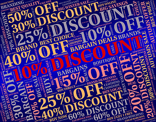 Image showing Ten Percent Off Indicates Retail Bargain And Word