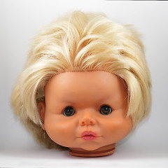 Image showing head of a vintage doll