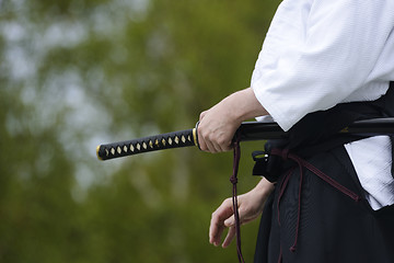 Image showing aikido with the traditional japanese sword