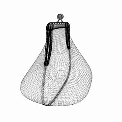 Image showing purse on a white. 3D illustration