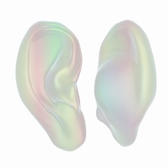 Image showing Ear model. 3d illustration