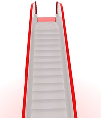 Image showing Single escalator. 3d illustration