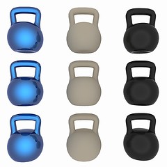 Image showing A set of sports items - weights. 3d illustration