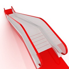 Image showing Single escalator. 3d illustration