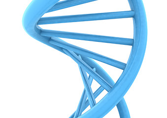 Image showing DNA structure model on white. 3D illustration