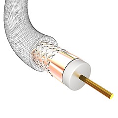 Image showing Cables for high tech connect. 3d illustration