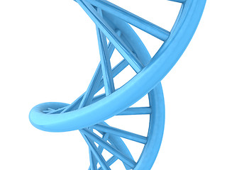 Image showing DNA structure model on white. 3D illustration