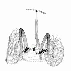 Image showing Mini electrical and ecological transport on a white background. 