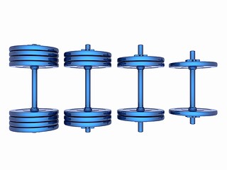 Image showing dumbbells. 3d illustration