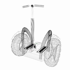 Image showing Mini electrical and ecological transport on a white background. 