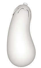 Image showing Metal Eggplant icon. 3d Illustration