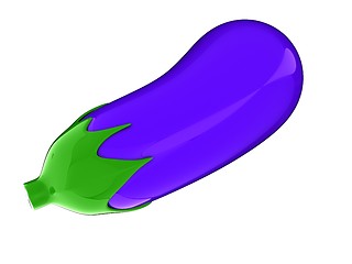 Image showing Eggplant icon. 3d illustration