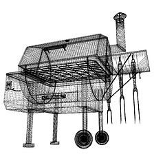 Image showing BBQ grill. 3d illustration