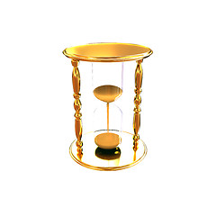 Image showing Golden Hourglass. 3d illustration