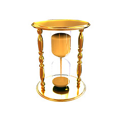 Image showing Golden Hourglass. 3d illustration