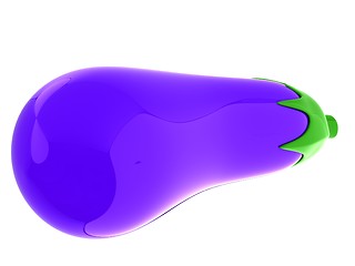 Image showing Eggplant icon. 3d illustration